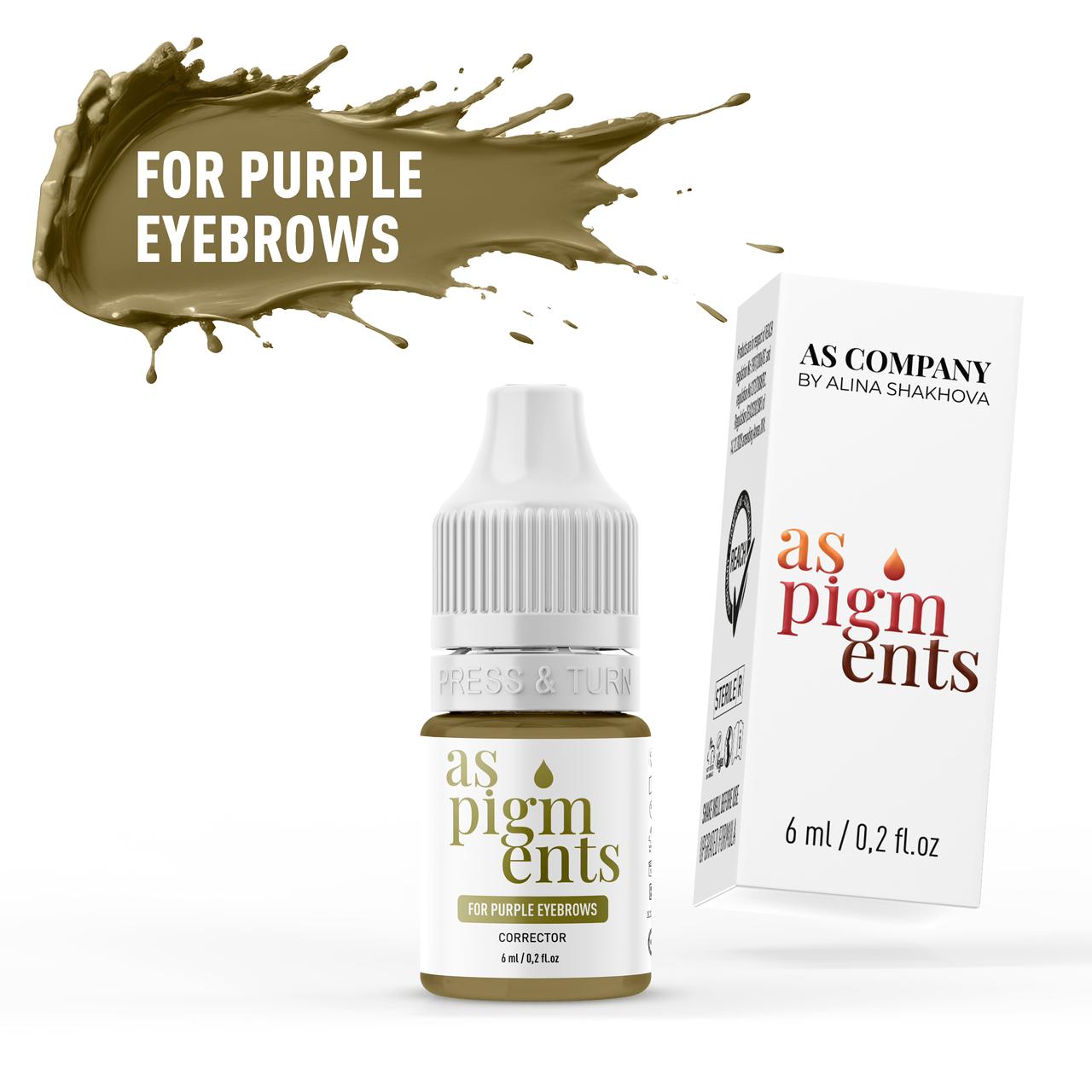Correcteur For Purple Eyebrows - AS PIGMENTS, 6ml
